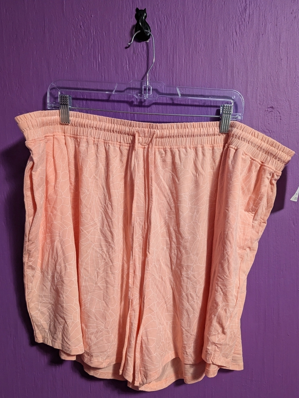 💜 NWT $28 State Of Day Pink White Floral Sleep Shorts Pockets 3X 22 24